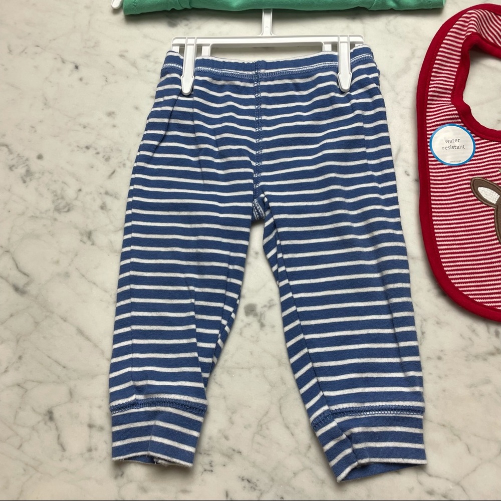 Carter's Mommy's First Mate Nautical Set Outfit Onesie Christmas Bib Bundle - Picture 7 of 10